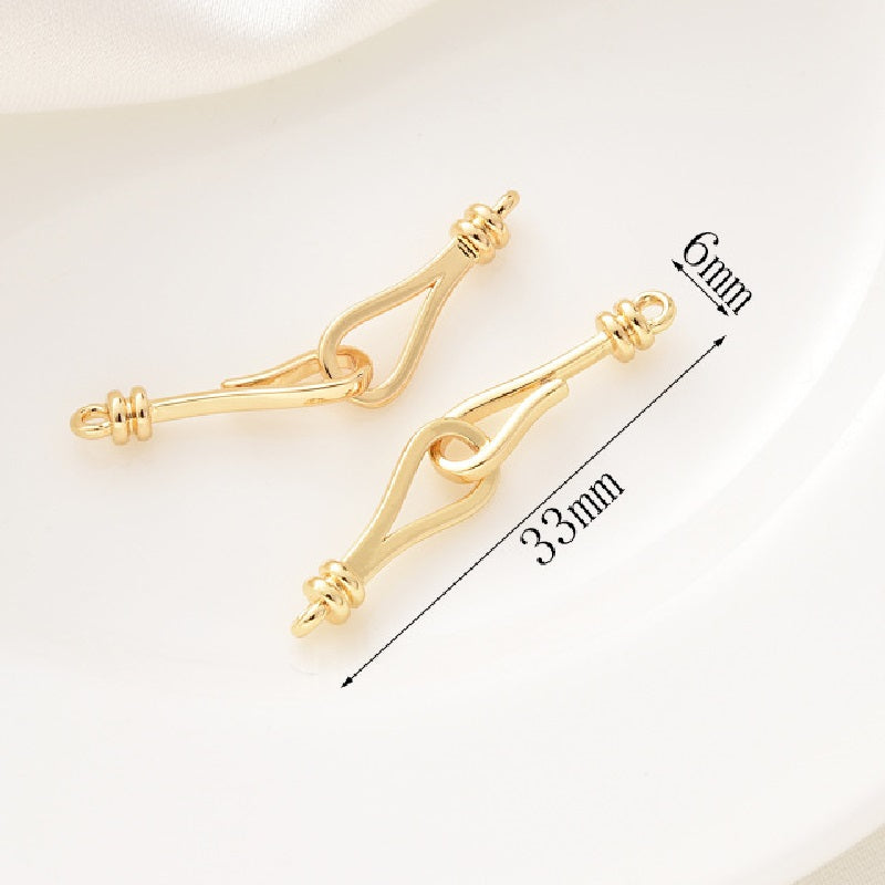 Hook-shape Clasp Set - 2pcs