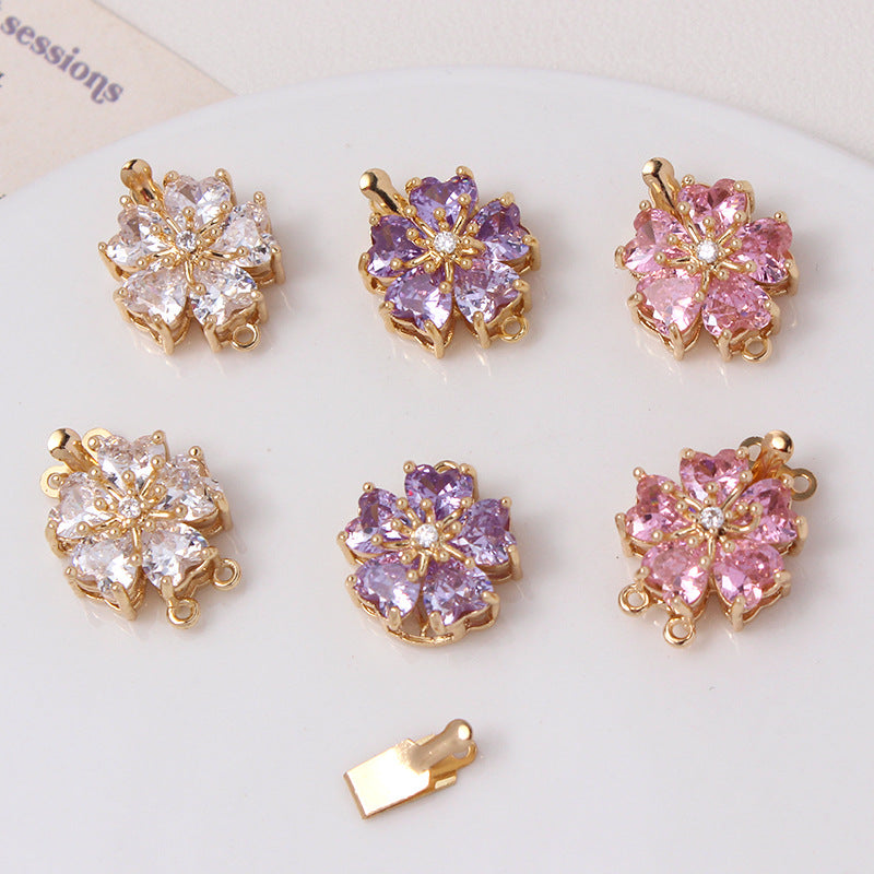 Five-petal Flower Closure Set with Single/Double Row