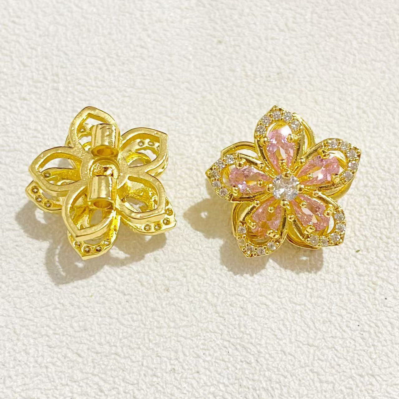 Rotatable CZ Flower Spacer