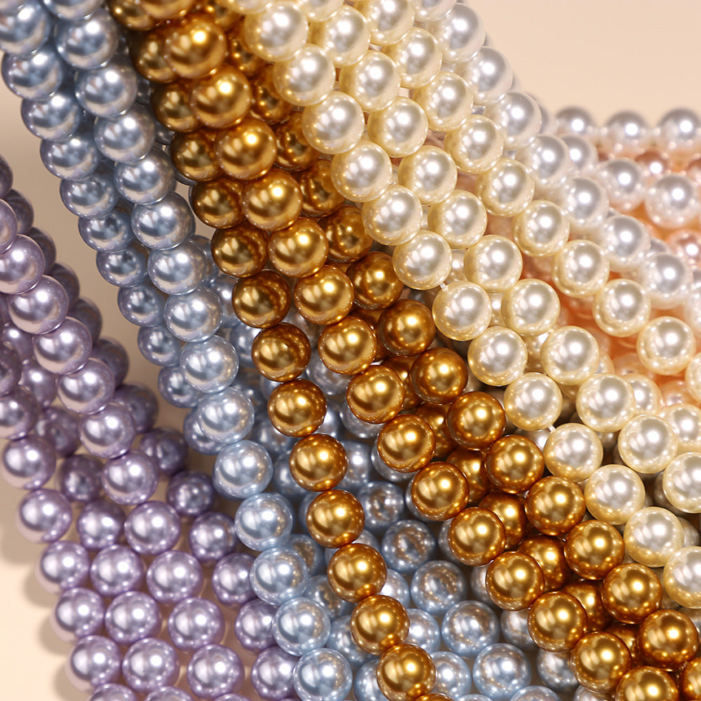 40cm Crystal Round Pearls, Full-Drilled Beads, 3-16mm, Swarovski Color