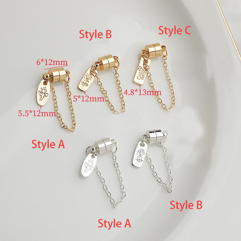 Magnetic Clasp with Extended Chain - 5pcs