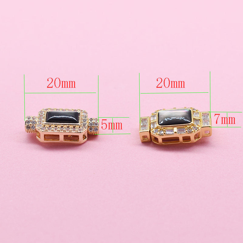 Fat Bell Sqaure Zircon Closure Set