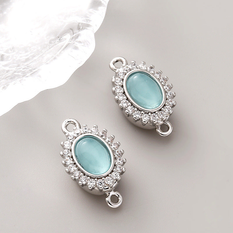 Aquamarine Clasp Set - 2pcs