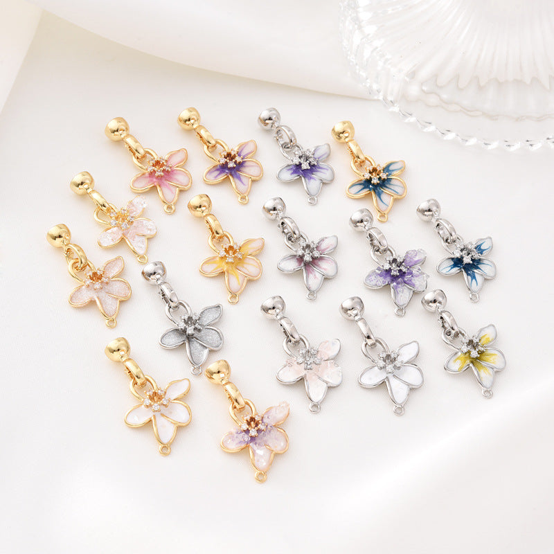 Enamel Petal Clasp Set - 2pcs