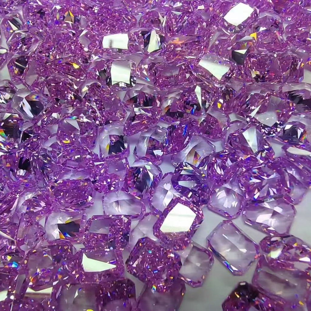5A 4-16mm Rectangular Ice Flower Cut Loose CZ Stone - 1pcs