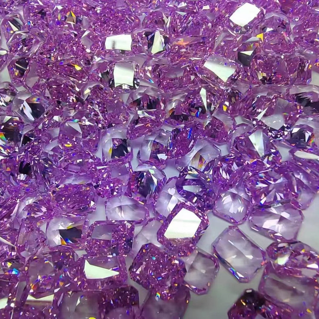 5A 4-16mm Rectangular Ice Flower Cut Loose CZ Stone - 1pcs