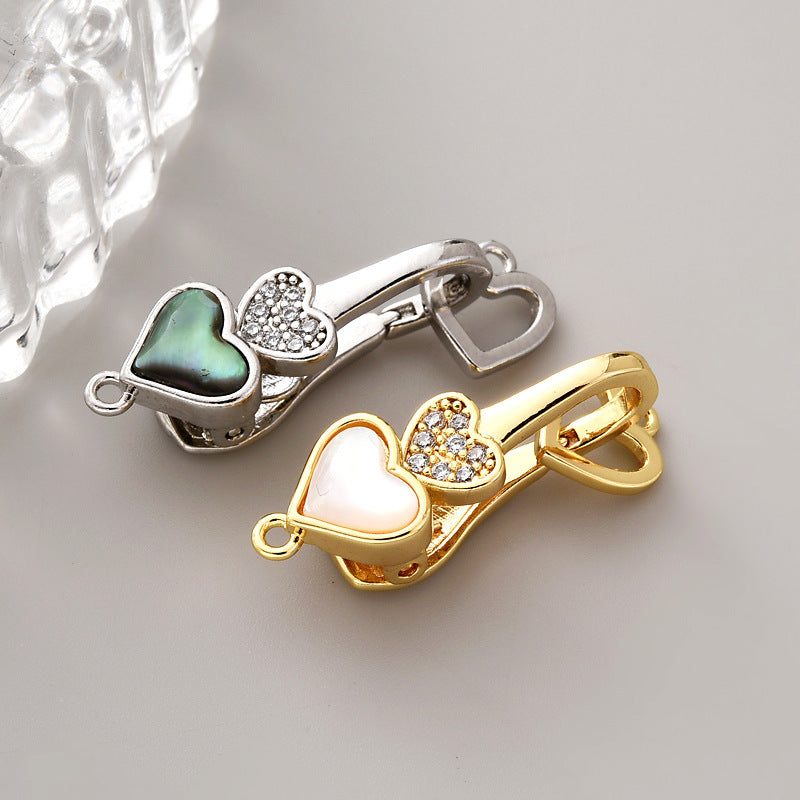 Heart Shell Clasp Set - 2pcs