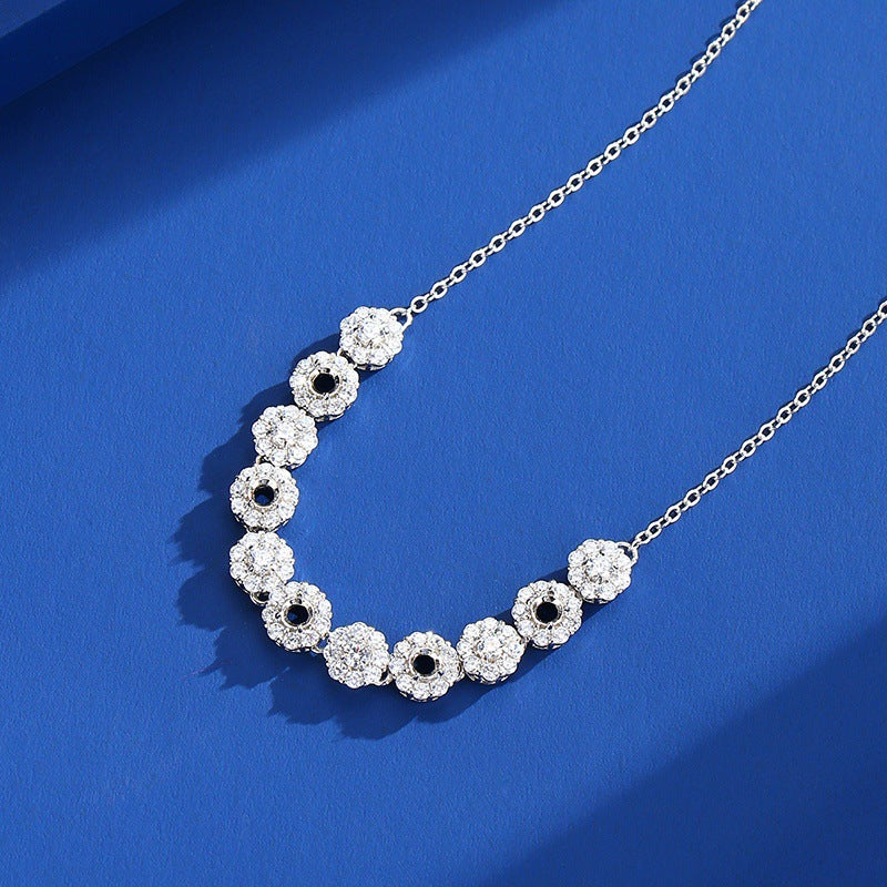 925 Sterling Silver Necklace Mount for 3mm Round Burmese Jade/Crystal, Original Design Semi-finished