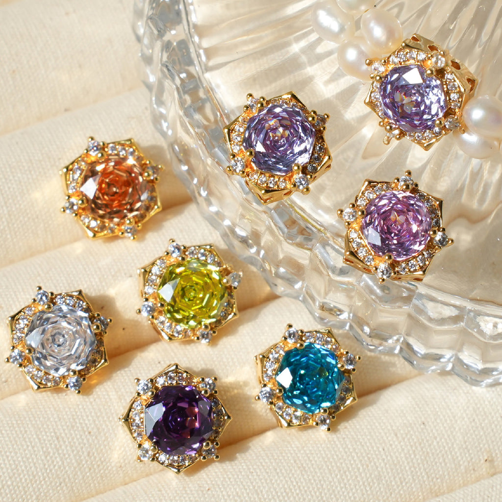 Rose Cut Square Zircon Spacer