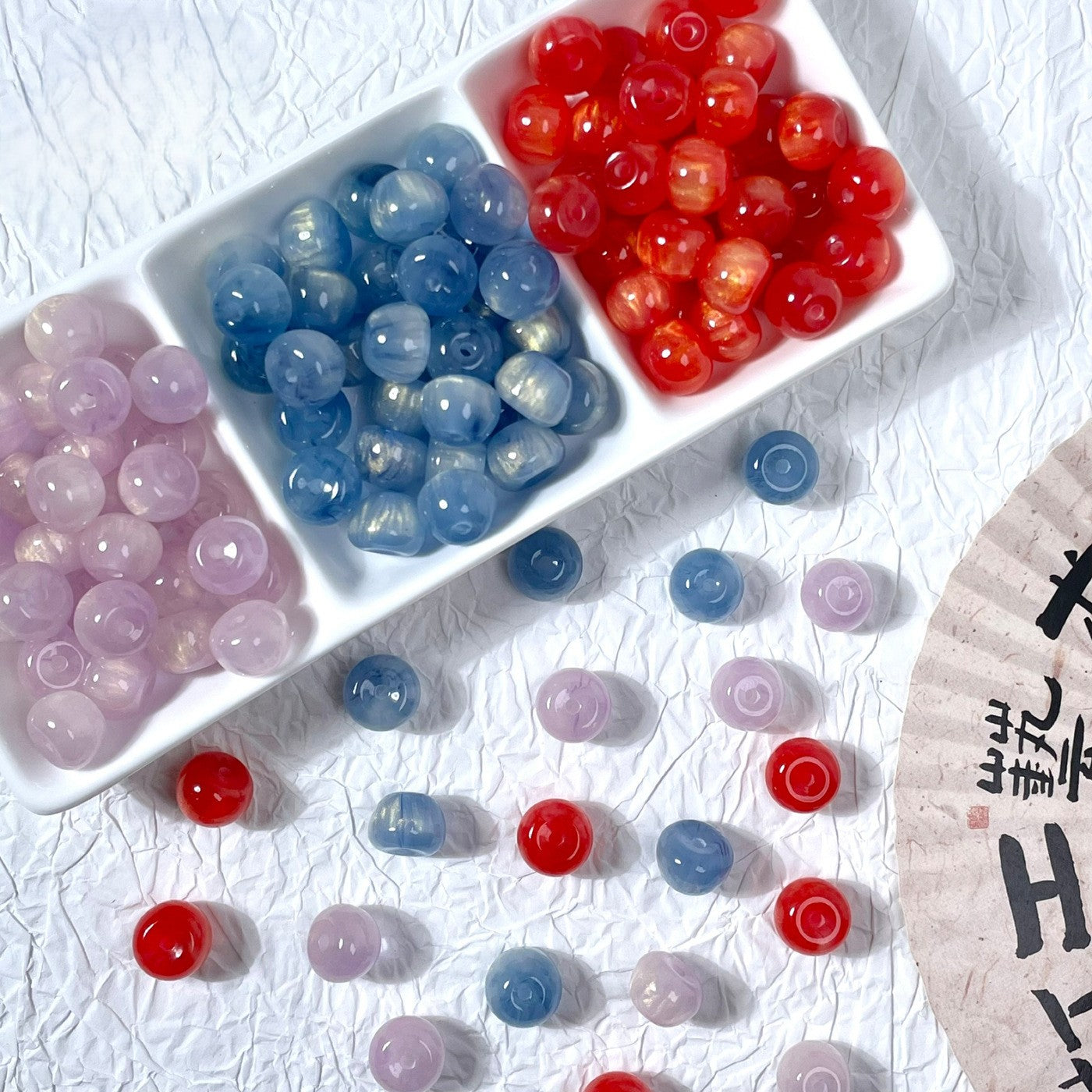 (50pcs)8x11mm Gilded Resin Apple Beads ¨C Gradient Paint Effect