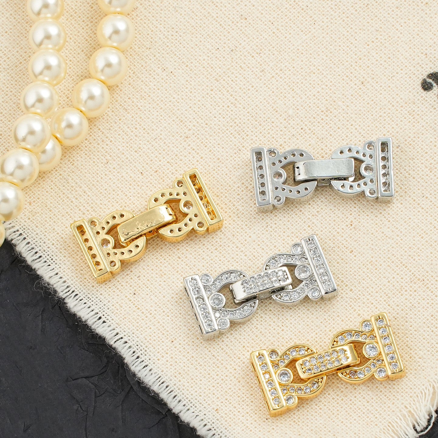 Multi-Row Gold-Filled CZ Connector/Closure
