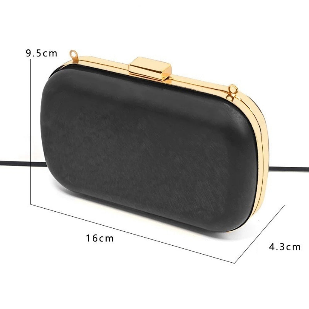 Marco de metal rectangular para monedero de 16 cm