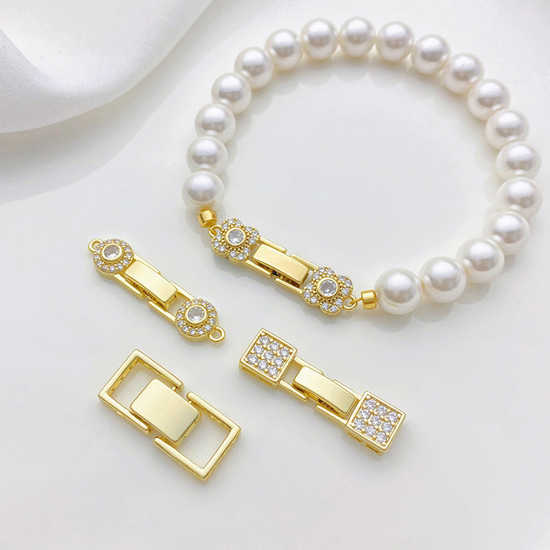 Floral Zircon Watch Closure Connector