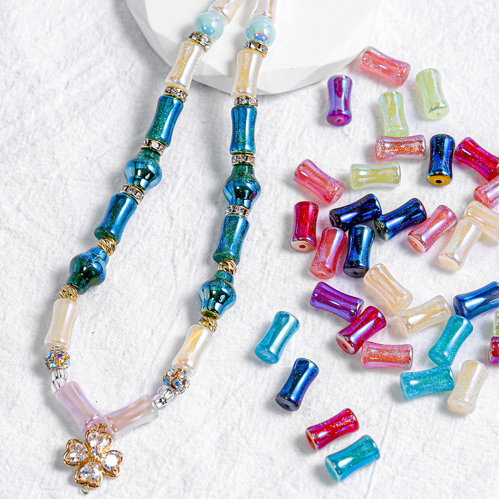 (50pcs)Mermaid Bamboo Tube Beads