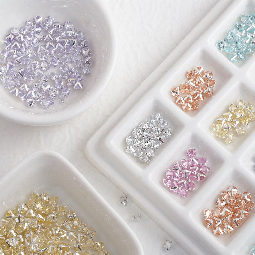 (100pcs)3mm Round Reverse Prong-Set CZ