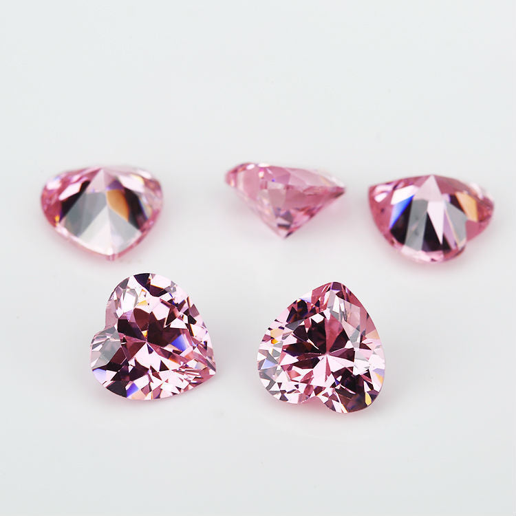 5A 3-20mm Heart Point Cut Loose CZ Stone - Bulk