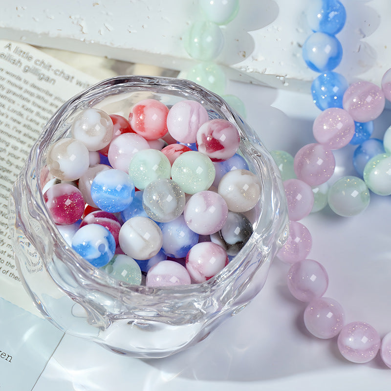 (50pcs)10mm Resin Round Beads - Sugary Glutinous Series
