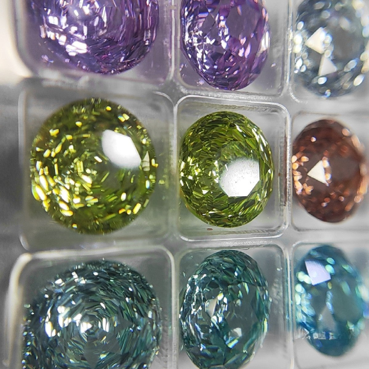 5A 4-8mm Round Rose Cut Loose CZ Stone - 2pcs