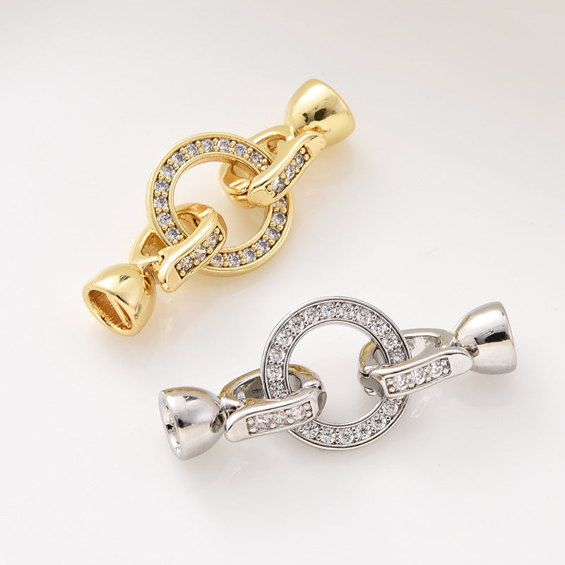 Paved CZs Clasp Set - 2pcs