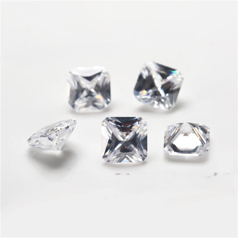 5A 3-20mm Square & Cushion Cut Loose CZ Stone - Bulk