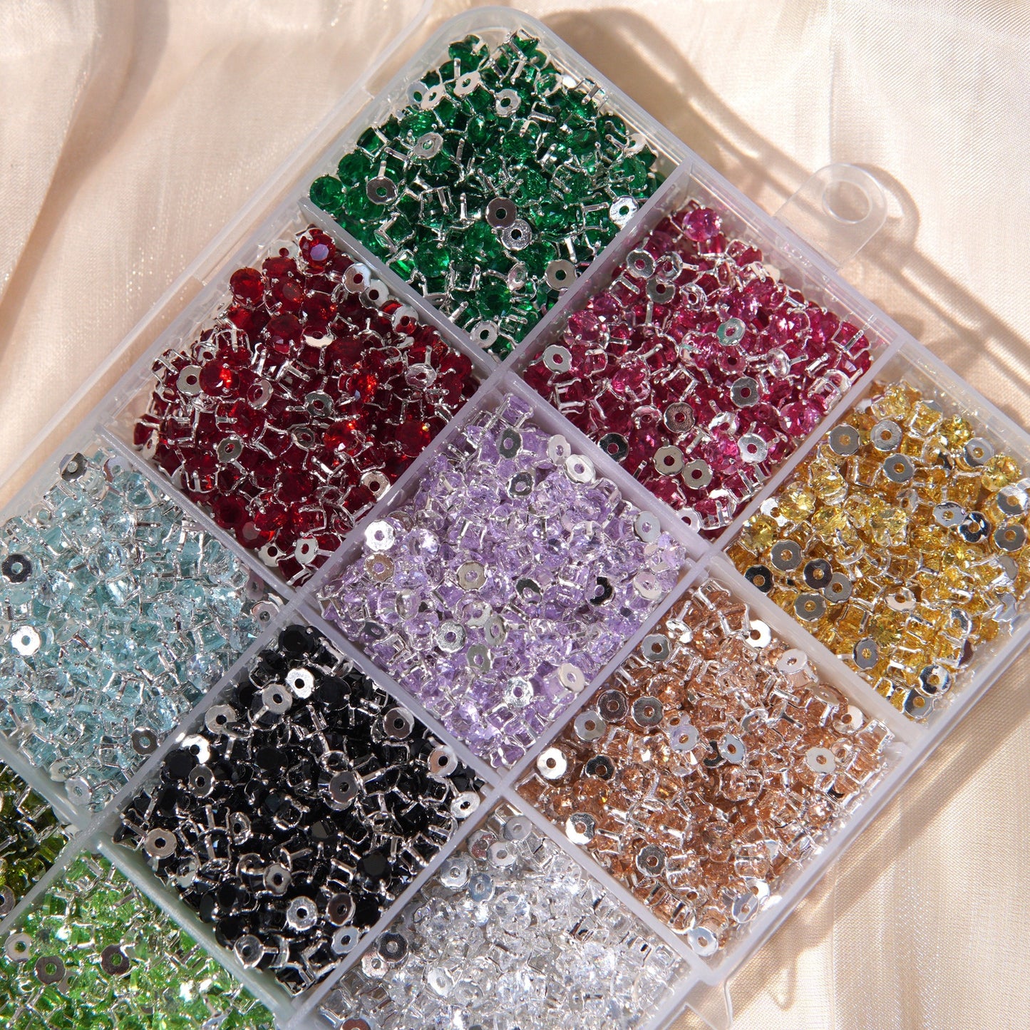 (100pcs) 3mm 4-prong Round Prong-set Zircons