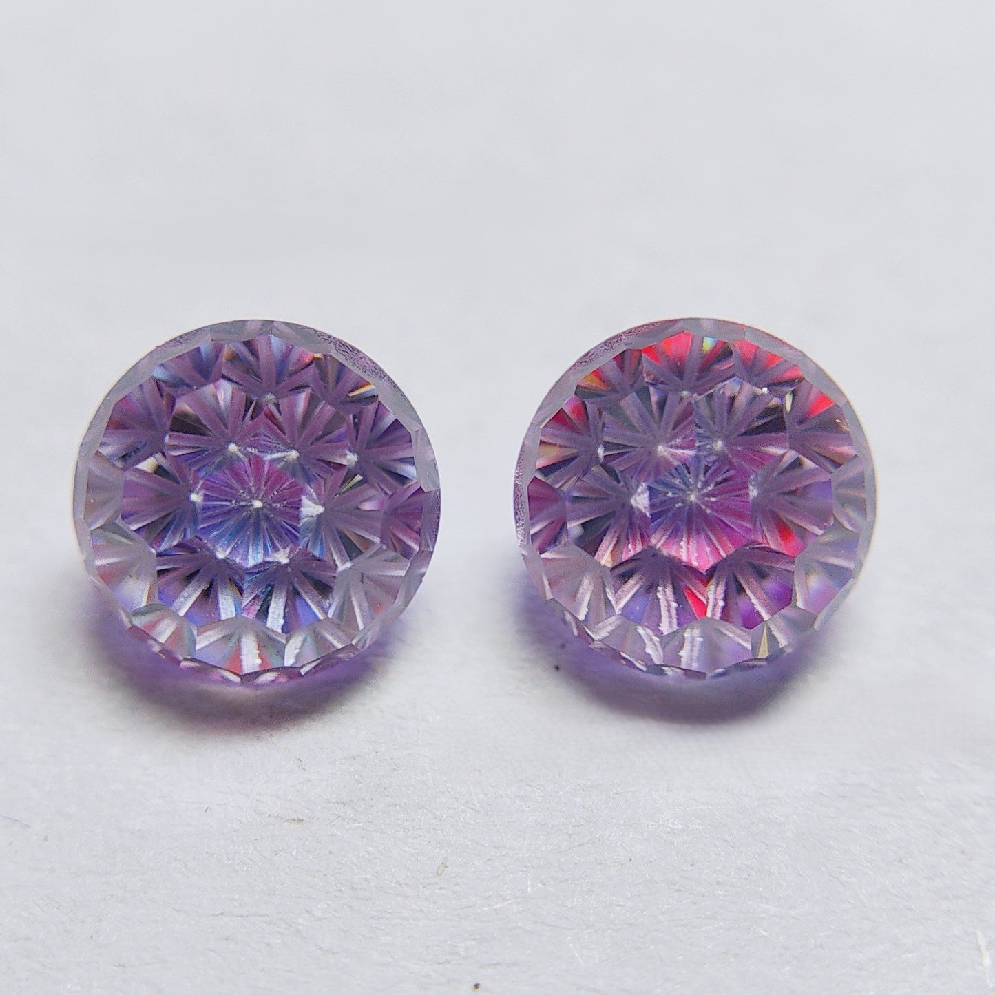 5A 4mm Round Flame Cut Loose CZ Stone - 2pcs