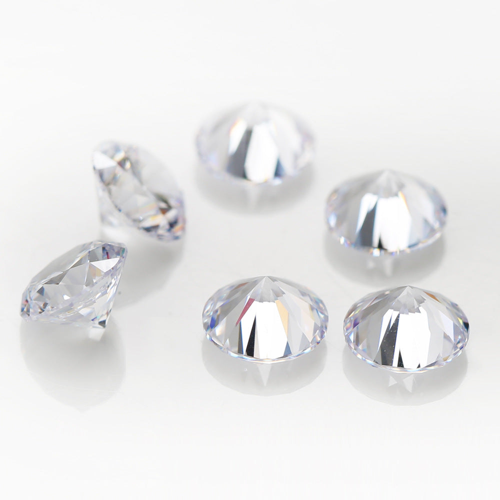 5A 0.8-2.7mm Round Point Cut Loose CZ Stone - 1000pcs