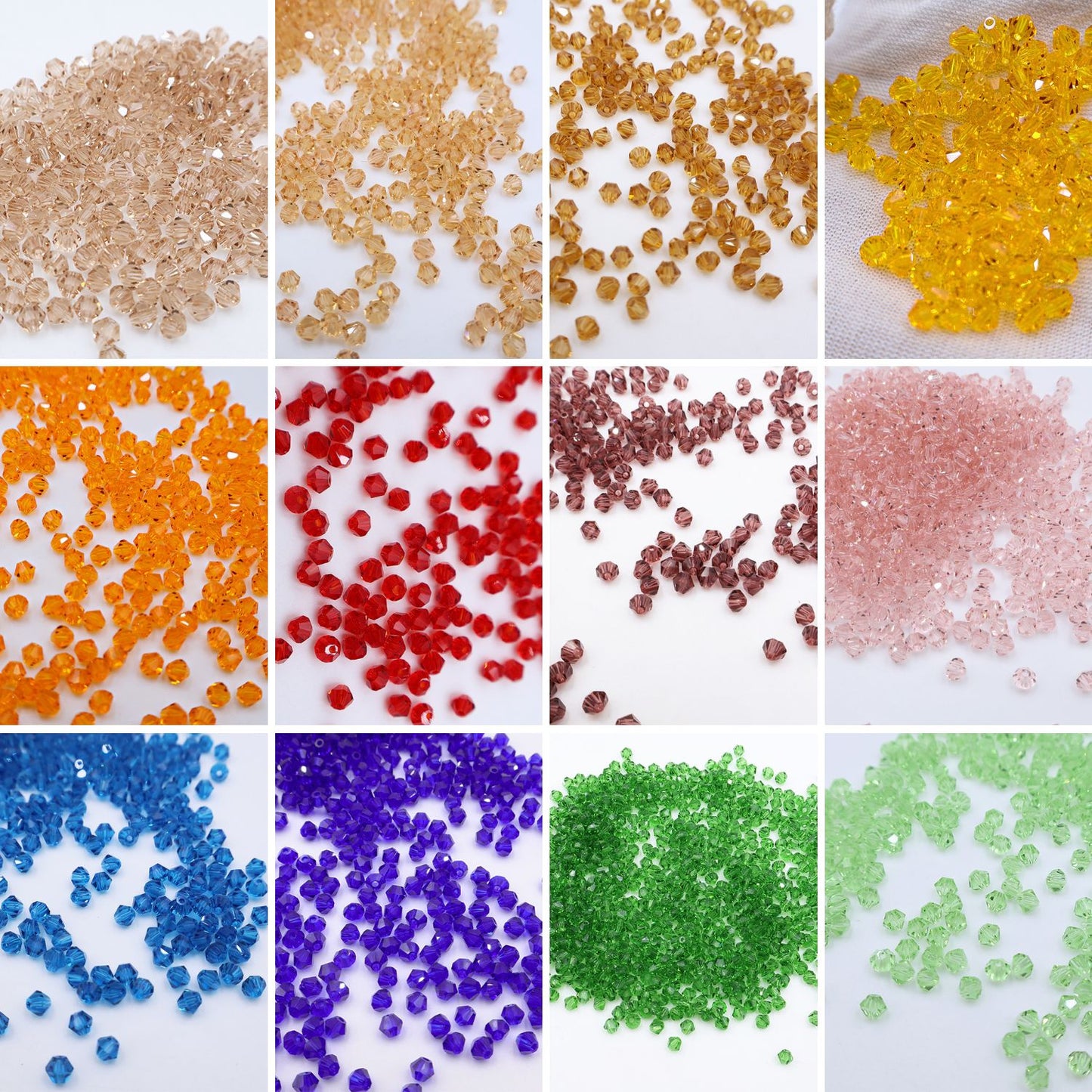 Premium 4/6/8mm Bicone Crystal Beads-PureLucent Collection