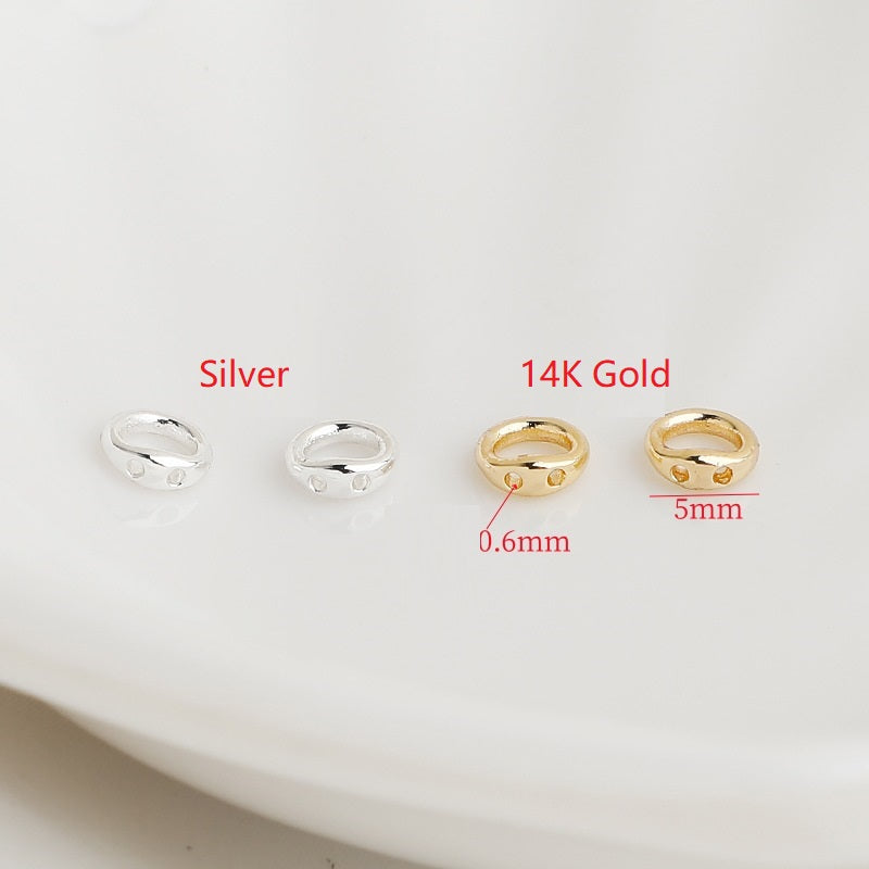 Dual-Hole Smooth Pig Nose Connector-10pcs