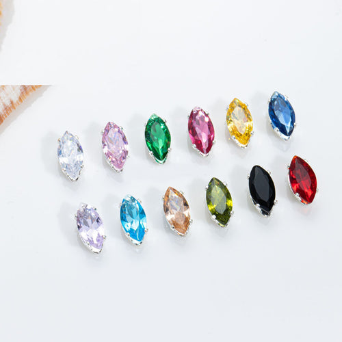 (100pcs)3x6mm Marquise Prong-Set Rhinestone Beads