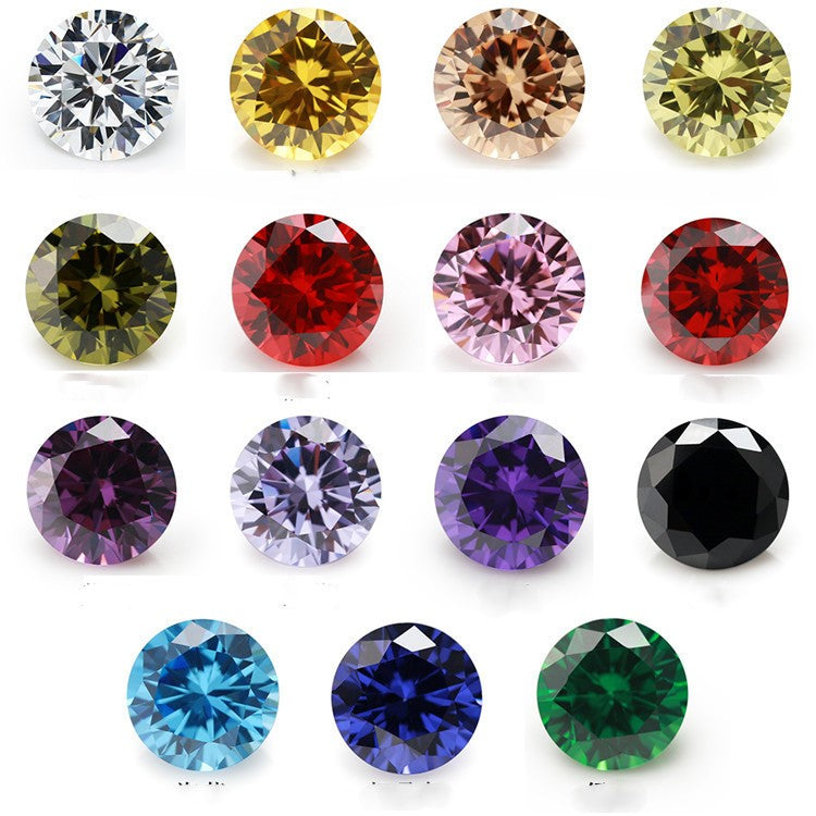 5A 0.8-2.7mm Round Point Cut Loose CZ Stone - 1000pcs