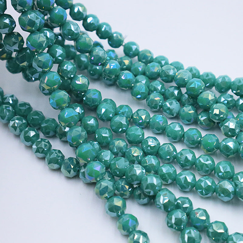 Premium 10mm Round Glossy Glass Beads - Porcelain Series