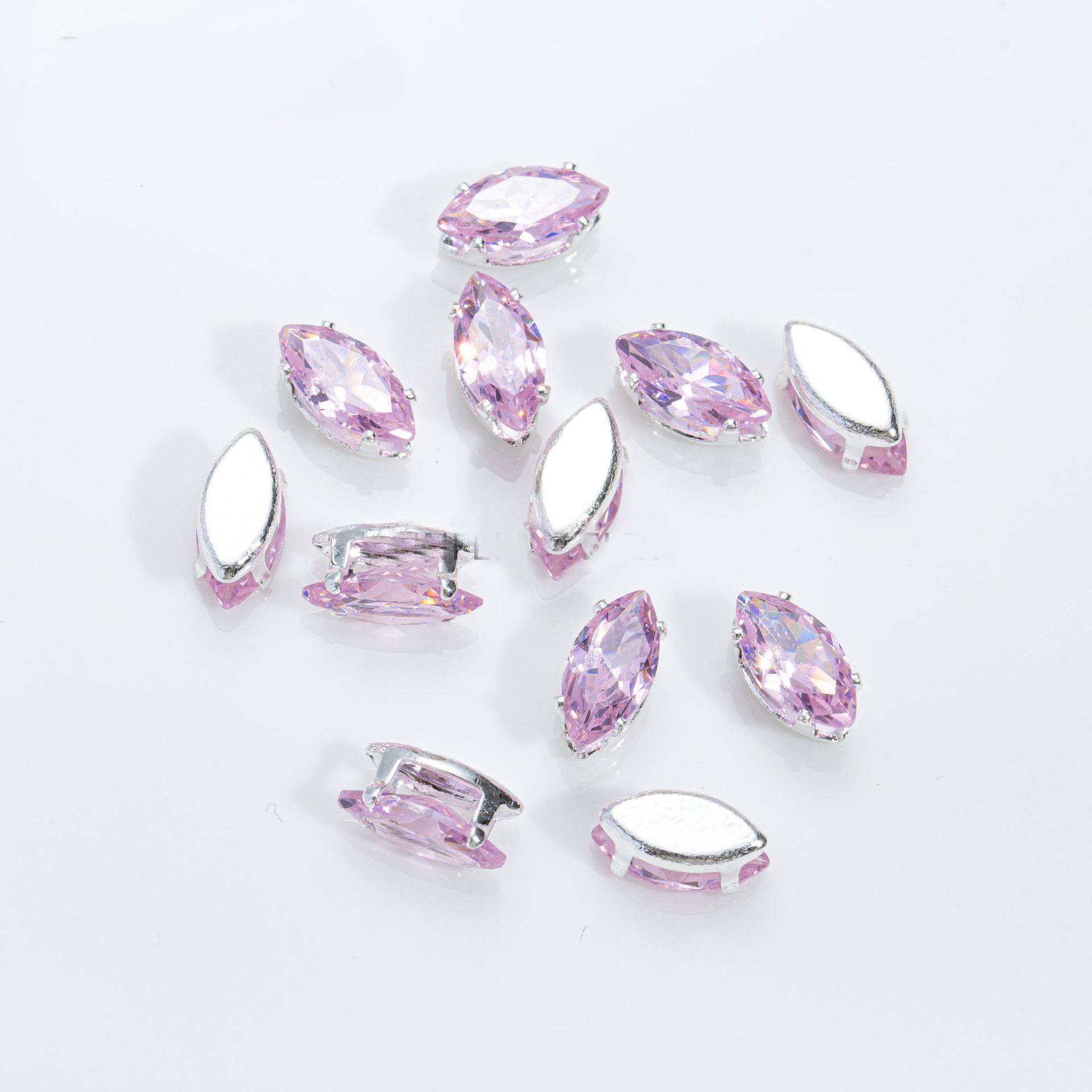 (100pcs)4x8mm Marquise Prong-Set Rhinestone Beads