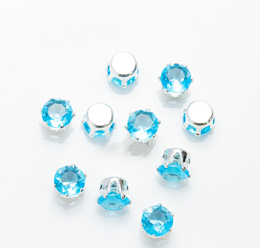 (100pcs)4MM Round Prong-Set CZ