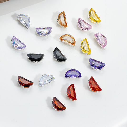 4*8MM Moon Cut Zircon Beads