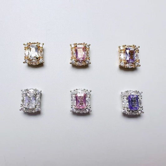 Rectangle Cut CZ Spacer Bead