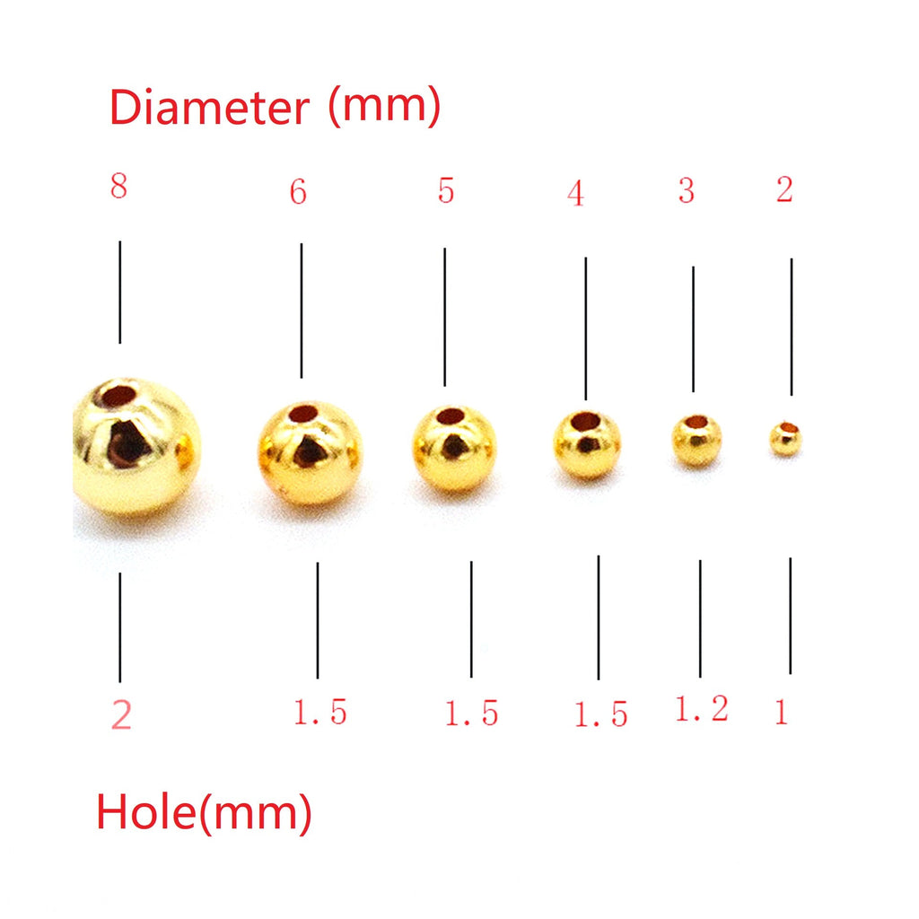 100/500pcs Smooth Spacer Beads