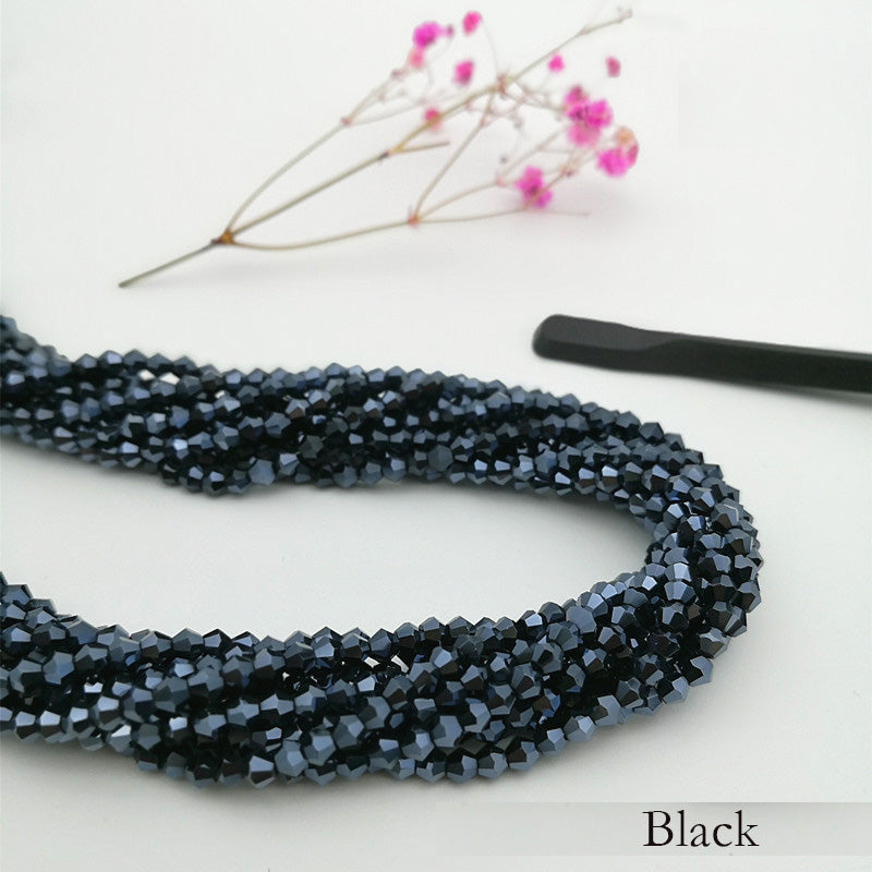 10 Strands 2/3/4mm Bicone Crystal Beads
