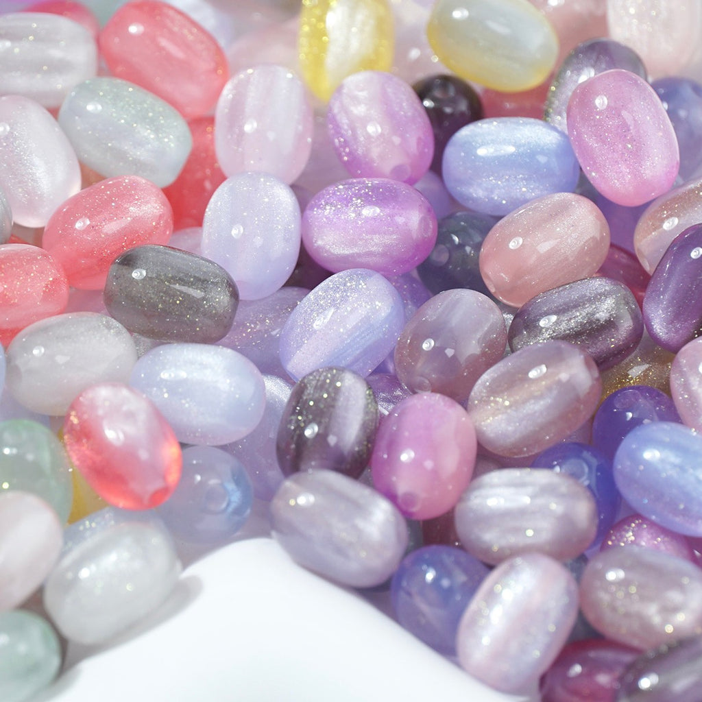 (50pcs)8x11mm Light & Temperature-Sensitive Resin Oval Beads