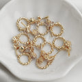 3D Rose OT Toggle Clasp Set/Closure - 5pcs