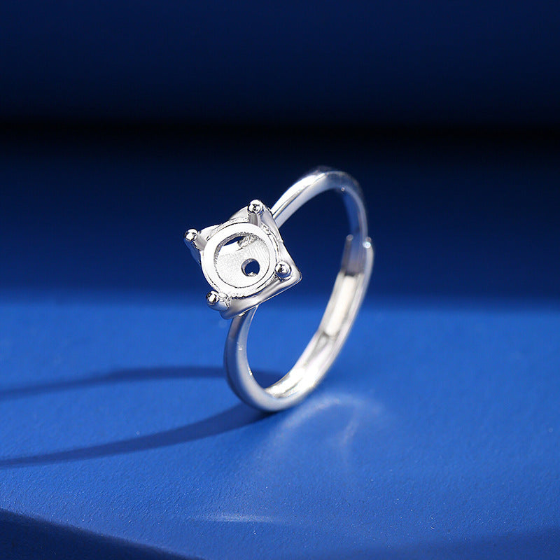 925 Sterling Silver Ring Mount for 6mm Round Diamond