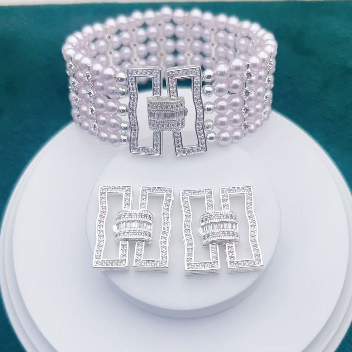 5-Row Gold Plated Clasp for Multi-Strand Jewelry