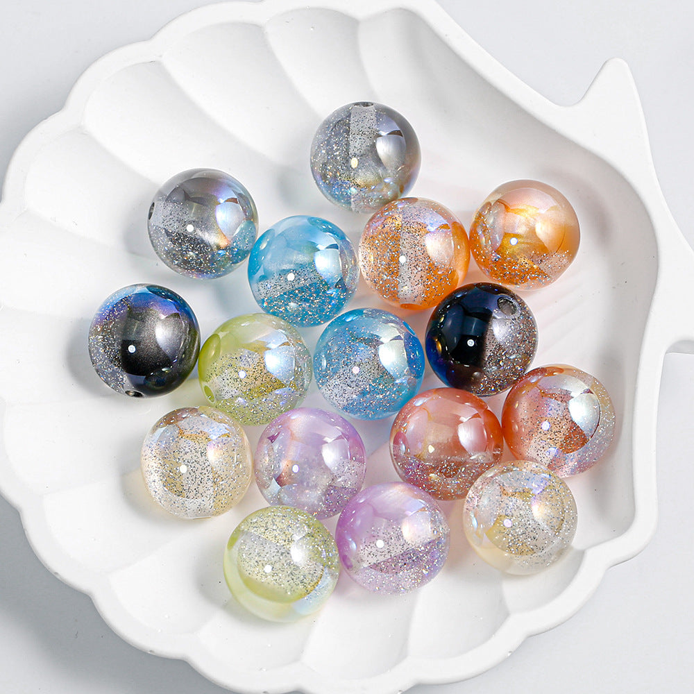 Round Beads - Galaxy Splatter Series