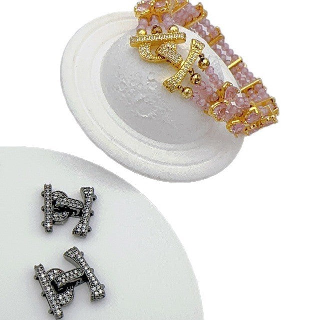 3-Row Gold Plated Clasp for Multi-Strand Jewelry