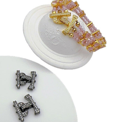 3-Row Gold Plated Clasp for Multi-Strand Jewelry