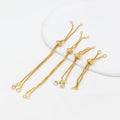 Adjustable Slider Chain With CZ Cubic Zirconia Ends