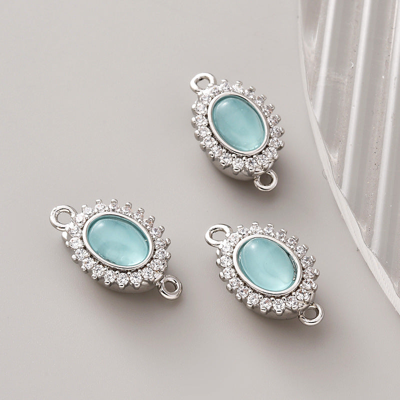 Aquamarine Clasp Set - 2pcs