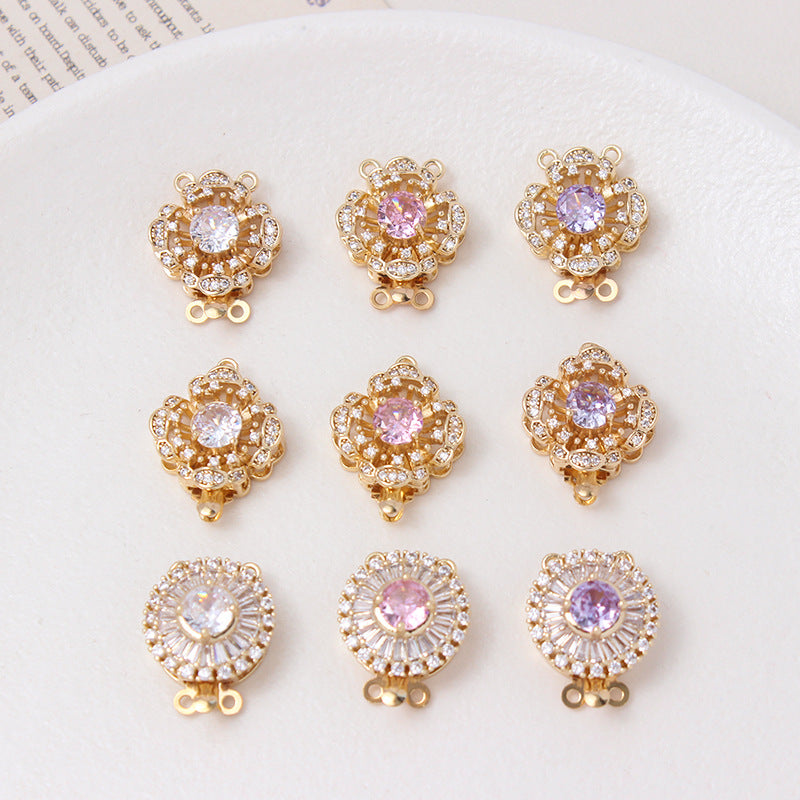 Camellia & Round Double Row Closure