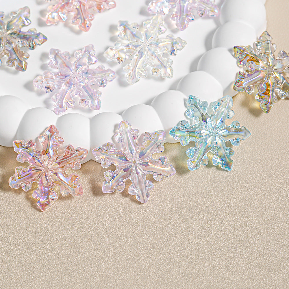Transparent Snowflake Beads