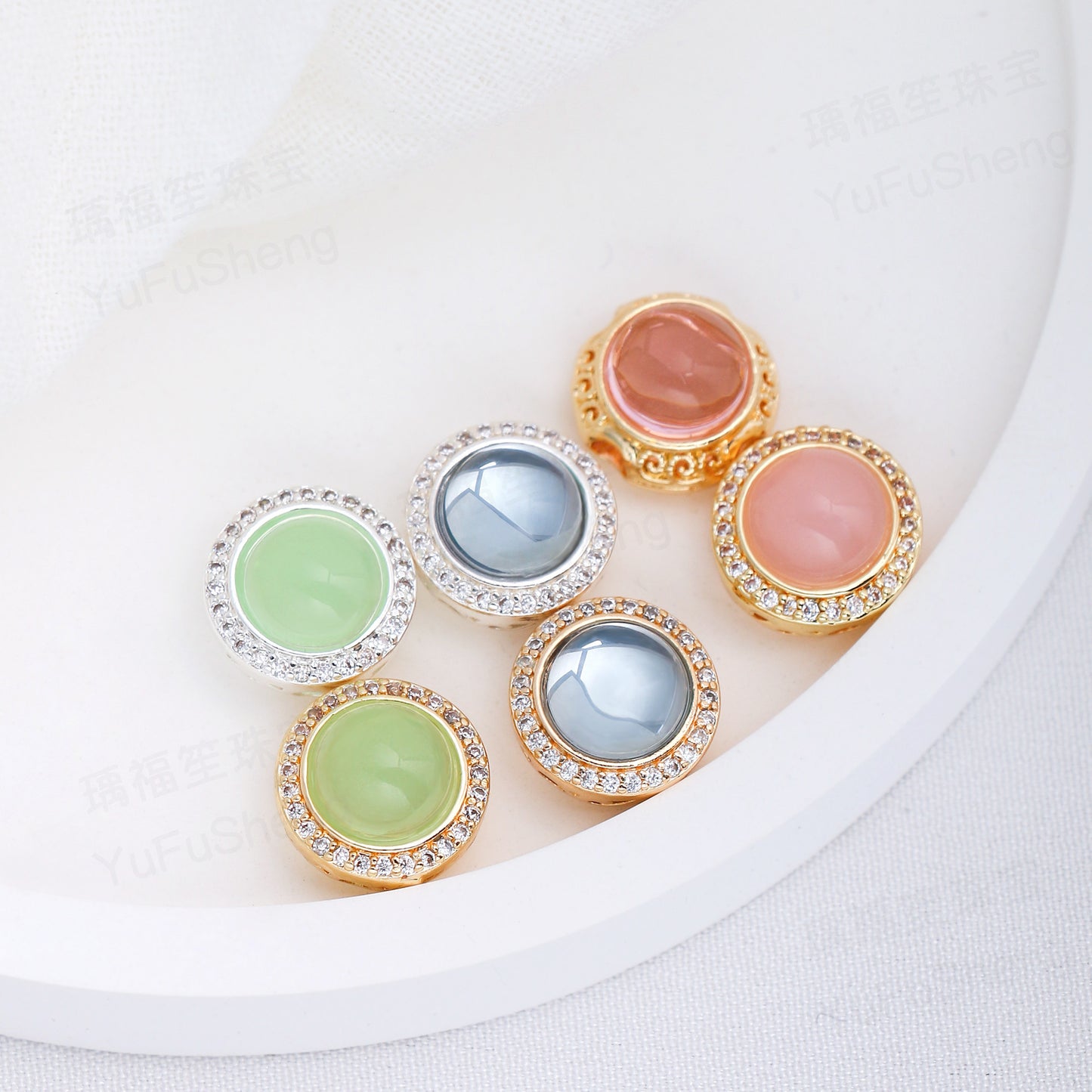 Round Aquamarine Spacer